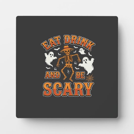 Halloween Eet Drink Wees eng Geest Design_1 Fotoplaat (Voorkant)