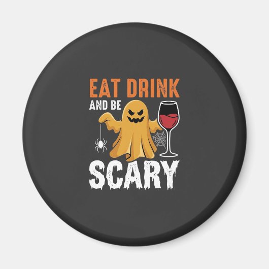Halloween Eet Drink Wees Eng Geest Design_1 Magneet (Voorkant)