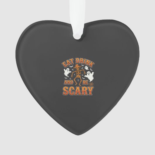 Halloween Eet Drink Wees Eng Geest Design_1 Ornament (voorkant)