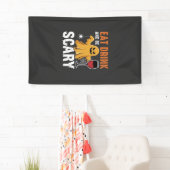 Halloween Eet Drink Wees Eng Geest Ontwerp_1 Spandoek (Insitu)