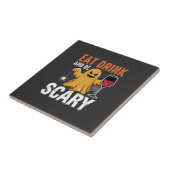 Halloween Eet Drink Wees Eng Geest Ontwerp_1 Tegeltje (Zijkant)
