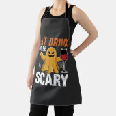 Halloween Eet Drink Wees Schattig Spook Ontwerp_1 Schort (Insitu)