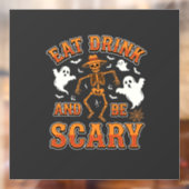 Halloween Eet Drink Wees Schrikbarend Geest Ontwer Raamsticker (Vel 2)