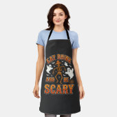 Halloween Eet Drink Wees Schrikbarend Geest Ontwer Schort (Gedragen)