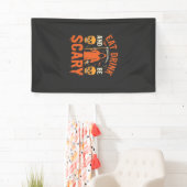 Halloween Eet Drink Wees Schrikwekkend Oogst Desig Spandoek (Insitu)
