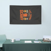 Halloween Eet Drink Wees Schrikwekkend Oogst Desig Spandoek (Beurs)