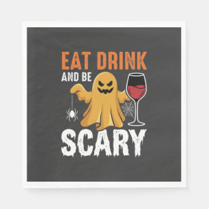 Halloween Eet Drink Wees Schrikwekkend Spook Ontwe Servet