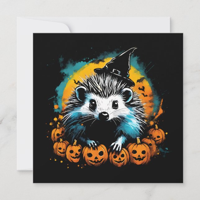 Halloween Egel en pompoenen schattig (Voorkant)