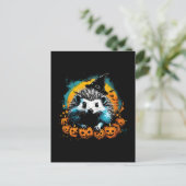 Halloween Egel en pompoenen schattig Briefkaart (Staand voorkant)