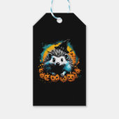 Halloween egel en pompoenen schattig cadeaulabel (Voorkant)