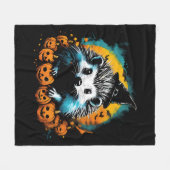 Halloween Egel en pompoenen schattig Fleece Deken (Voorkant (Horizontaal))
