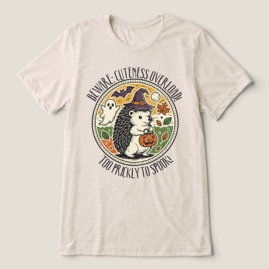 Halloween Egel Tri-Blend Shirt (Design voorkant)