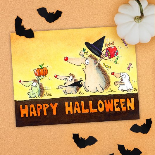 Halloween Egels  Briefkaart