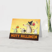 Halloween Egels Groet Kaart (Voorkant)