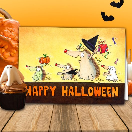 Halloween Egels Groet Kaart