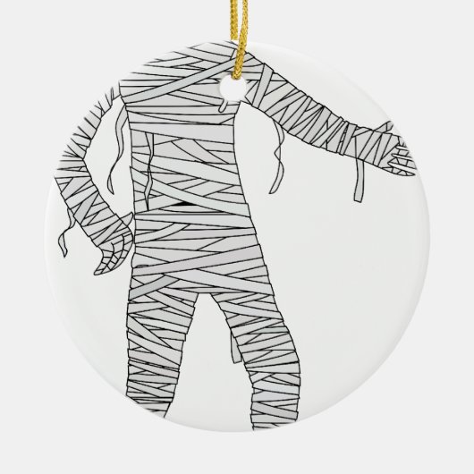 Halloween Egyptian Mummy Keramisch Ornament (Voorkant)