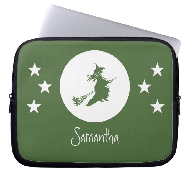 Halloween Electronics Sleeve, Green Laptop Sleeve (Voorkant)