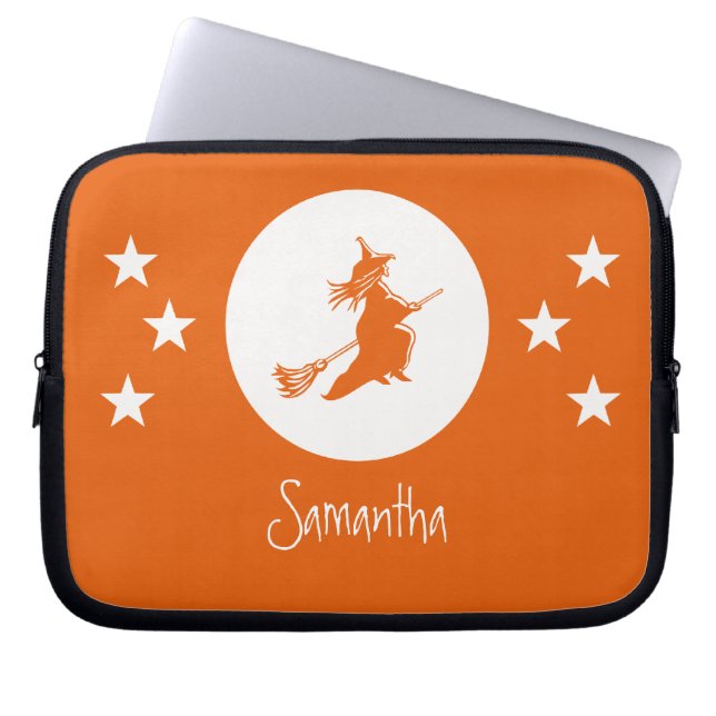 Halloween Electronics Sleeve, Oranje Laptop Sleeve (Voorkant)