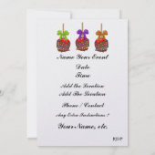 Halloween Elegant Cupcake Uitnodiging - SRF (Achterkant)