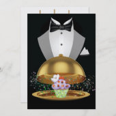 Halloween Elegant Cupcake Uitnodiging - SRF (Voorkant / Achterkant)