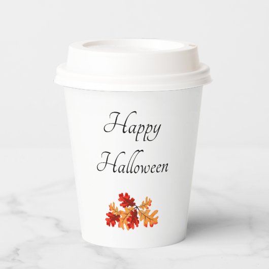 Halloween Elegant Fall Leaves Papieren Bekers (Voorkant)
