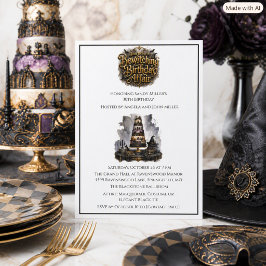 Halloween Elegant Gothic 30e Verjaardagsfeest Kaart