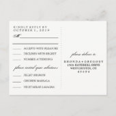 Halloween Elegant Gothic Black MENU Matching RSVP (Achterkant)