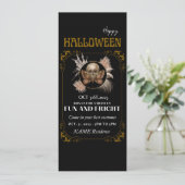halloween elegant gouden skeletten - uitnodiging (Staand voorkant)