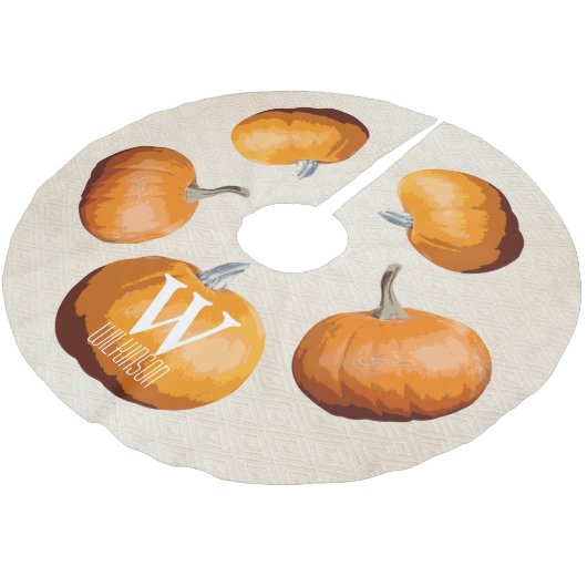 Halloween Elegant Harvest Pumpkins - Gepersonalise Kerstboom Rok (Gekanteld)