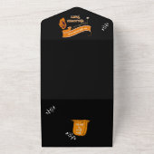 Halloween Elegant Invitation Kaart met RSVP (Buitenkant)