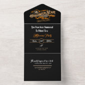Halloween Elegant Invitation Kaart met RSVP (Binnen)