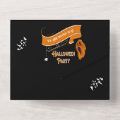 Halloween Elegant Invitation Kaart met RSVP (Achterkant)