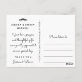 Halloween Elegant Lace LOVE Foto Dank u kaart (Achterkant)