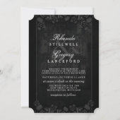 Halloween Elegant Love Silhouette Wedding Invite Kaart (Achterkant)