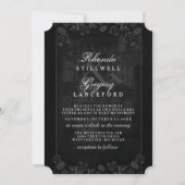 Halloween Elegant Love Silhouette Wedding Invite Kaart (Achterkant)