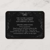 Halloween Elegant Roos Reception Cards 3.5 x 2.5 Informatiekaartje (Achterkant)