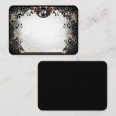 Halloween Elegant Skeletons Roos BLANK Place Cards Informatiekaartje (Voorkant / Achterkant)