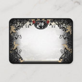 Halloween Elegant Skeletons Roos BLANK Place Cards Informatiekaartje (Voorkant)