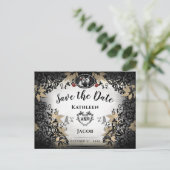 Halloween Elegant Skeletons sparen het Briefkaart (Staand voorkant)