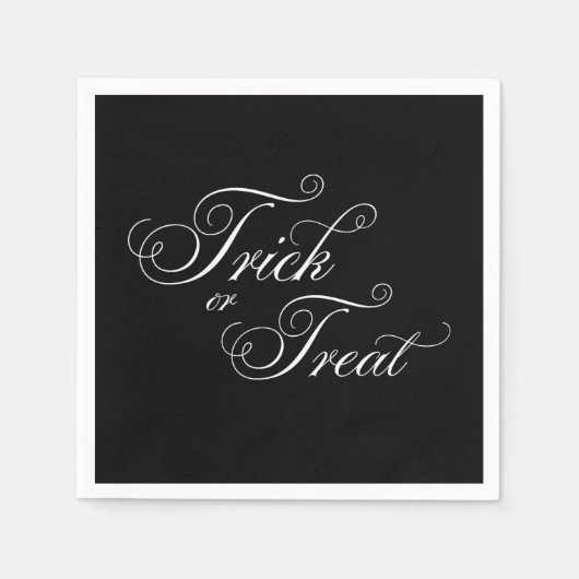 Halloween Elegant TRICK OR TREAT Party Napkins Servet (Voorkant)