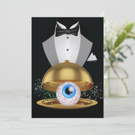 Halloween Elegant Uitnodiging - SRF (Staand voorkant)