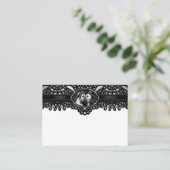 Halloween Elegant Zwart Wit Skelet BLANK Plaats Plaatskaartje (Staand voorkant)
