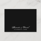 Halloween Elegant Zwart Wit Skelet BLANK Plaats Plaatskaartje (Achterkant)