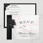 Halloween Elegante Gotische Zwarte MENU Overeenkom (Voorkant / Achterkant)