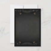 Halloween Elegante Roos Wedding Details Card RSVP Kaartje (Achterkant)