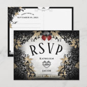 Halloween Elegante RSVP Matching Briefkaart (Voorkant / Achterkant)