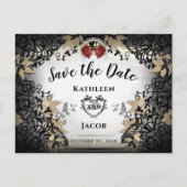 Halloween Elegante Save the Date Briefkaart (Voorkant)
