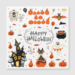 Halloween Elementen Vintage Set Ontwerp