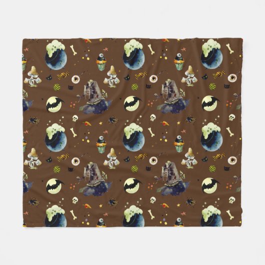 Halloween Elements Fleece Deken (Voorkant (Horizontaal))