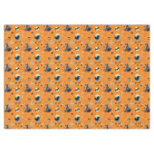Halloween Elements op Sinaasappel Tafelkleed (Voorkant (Horizontaal))